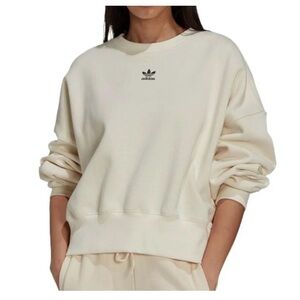 NWT Women’s Beige Adidas ADICOLOR SWEATSHIRT, Size Large